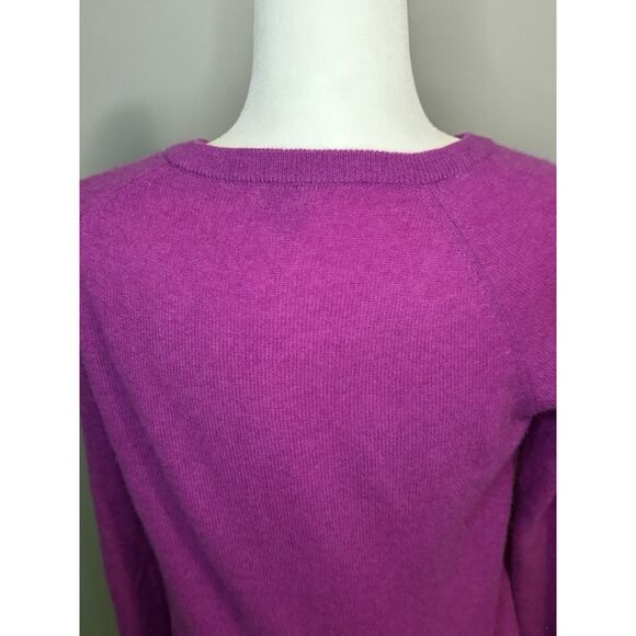 Halogen Cashmere Sweater Purple Pullover Knit Crew Neck Soft Cozy Preppy Lux Sm - Picture 6 of 14